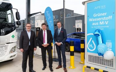 Erste Wasserstofftankstelle für Schwerlastfahrzeuge in Mecklenburg-Vorpommern eröffnet