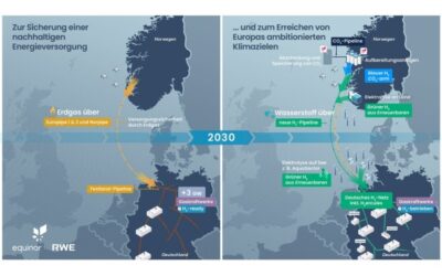 RWE und Equinor: Großprojekte für Wasserstoff-Infrastruktur